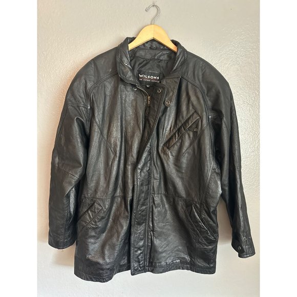Vintage Wilson Leather Jacket Genuine Leather, Size XL - Picture 3 of 16